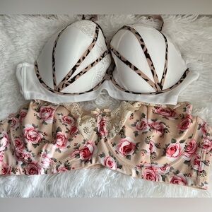 Floral and Animal Print Women's Bra Set